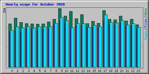 Hourly usage for October 2020