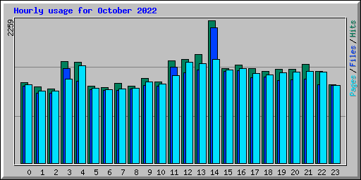 Hourly usage for October 2022
