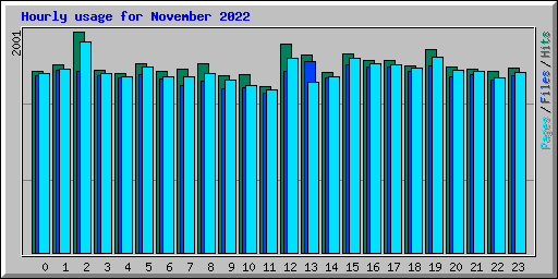 Hourly usage for November 2022